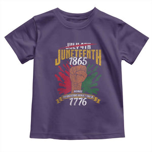 Juneteenth Since 1865 Toddler T Shirt My Ancestors Weren't Free In 1776 TS01 Purple Print Your Wear