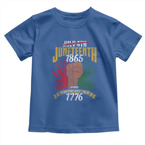 Juneteenth Since 1865 Toddler T Shirt My Ancestors Weren't Free In 1776 TS01 Royal Blue Print Your Wear