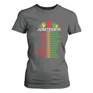 Juneteenth 1865 T Shirt For Women Dream Like Leaders TS01 Dark Heather Print Your Wear