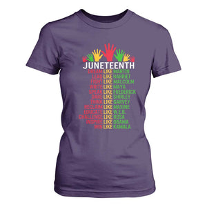 Juneteenth 1865 T Shirt For Women Dream Like Leaders TS01 Purple Print Your Wear
