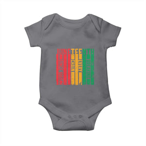 Juneteenth Since 1865 Baby Onesie Breaking Every Chain TS01 Charcoal Print Your Wear
