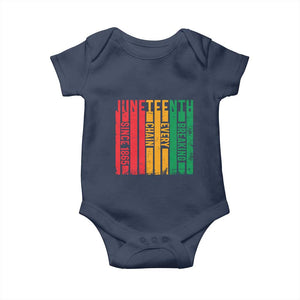Juneteenth Since 1865 Baby Onesie Breaking Every Chain TS01 Navy Print Your Wear