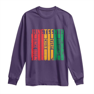 Juneteenth Since 1865 Long Sleeve Shirt Breaking Every Chain TS01 Purple Print Your Wear