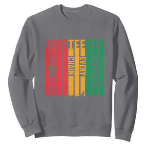 1865 Sweatshirt Juneteenth Breaking Every Chain TS01 Charcoal Printyourwear