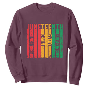 1865 Sweatshirt Juneteenth Breaking Every Chain TS01 Maroon Printyourwear