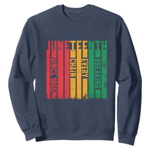 1865 Sweatshirt Juneteenth Breaking Every Chain TS01 Navy Printyourwear