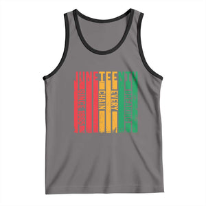 Juneteenth Since 1865 Tank Top Breaking Every Chain TS01 Deep Heather Black Print Your Wear