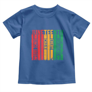 Juneteenth Since 1865 Toddler T Shirt Breaking Every Chain TS01 Royal Blue Print Your Wear