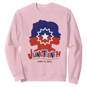 Juneteenth for Women Sweatshirt Celebrating Black Freedom Day 1865 TS01 Light Pink Printyourwear