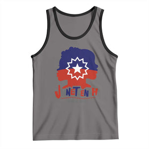 Juneteenth Flag Tank Top Celebrating Black Freedom Day 1865 TS01 Deep Heather Black Print Your Wear