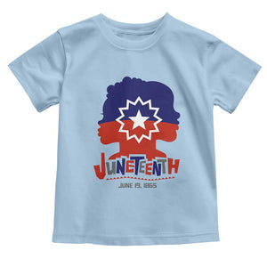 Juneteenth Flag Toddler T Shirt Celebrating Black Freedom Day 1865 TS01 Light Blue Print Your Wear