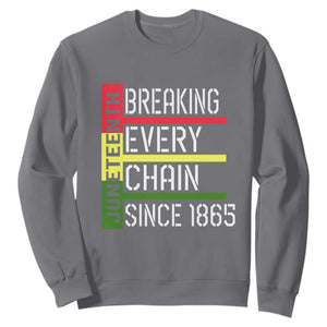 Juneteenth Breaking Every Chain Sweatshirt Since 1865 TS01 Charcoal Printyourwear