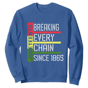 Juneteenth Breaking Every Chain Sweatshirt Since 1865 TS01 Royal Blue Printyourwear