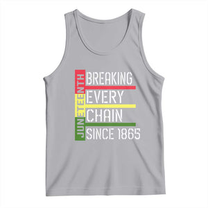 Juneteenth 1865 Tank Top Breaking Every Chain TS01 Athletic Heather Print Your Wear