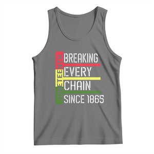 Juneteenth 1865 Tank Top Breaking Every Chain TS01 Black Heather Print Your Wear