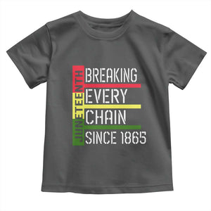 Juneteenth 1865 Toddler T Shirt Breaking Every Chain TS01 Dark Heather Print Your Wear