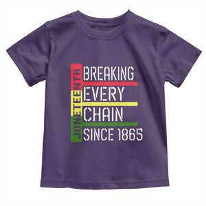 Juneteenth 1865 Toddler T Shirt Breaking Every Chain TS01 Purple Print Your Wear