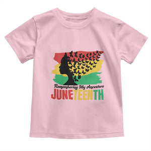 Juneteenth 1865 Toddler T Shirt Remembering My Ancestors TS01 Light Pink Print Your Wear
