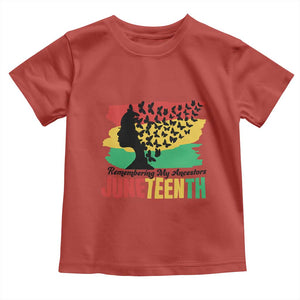 Juneteenth 1865 Toddler T Shirt Remembering My Ancestors TS01 Red Print Your Wear