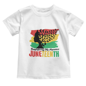 Juneteenth 1865 Toddler T Shirt Remembering My Ancestors TS01 White Print Your Wear