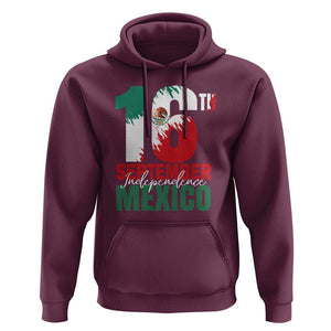16th September Mexican Independence Day Hoodie Mexico Flag Celebration TS01 Maroon Print Your Wear