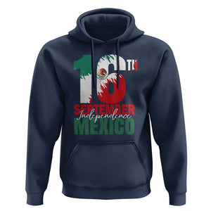 16th September Mexican Independence Day Hoodie Mexico Flag Celebration TS01 Navy Print Your Wear