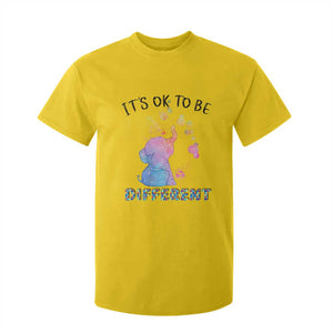 Autism Support T Shirt For Kid It's Ok To Be Different Cute Watercolor Elephant TS01 Daisy Printyourwear