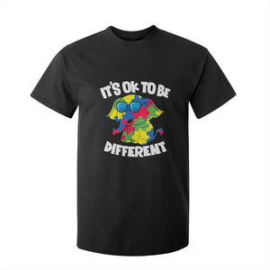 Autism Awareness Day T Shirt For Kid It's Okay To Be Different Elephant TS01 Black Printyourwear