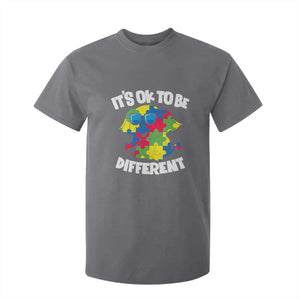 Autism Awareness Day T Shirt For Kid It's Okay To Be Different Elephant TS01 Charcoal Printyourwear