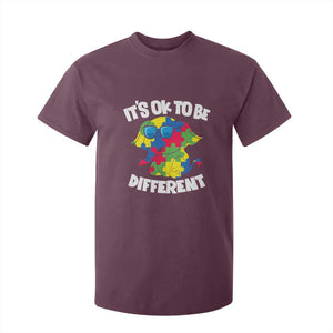 Autism Awareness Day T Shirt For Kid It's Okay To Be Different Elephant TS01 Maroon Printyourwear