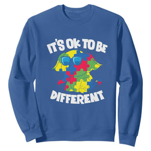 Autism Awareness Day Sweatshirt It's Okay To Be Different Elephant TS01 Royal Blue Printyourwear