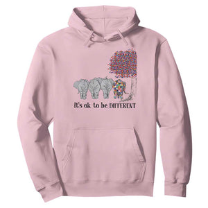 Autism Awareness Elephant Hoodie It's Ok To Be A Little Different TS01 Light Pink Printyourwear