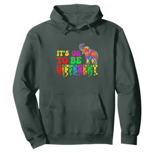 Autism Speaks Hoodie It's Okay To Be Different Elephant TS01 Dark Forest Green Printyourwear