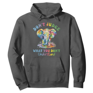 Autism Awareness Acceptance Elephant Hoodie It's OK To Be Different TS01 Dark Heather Printyourwear