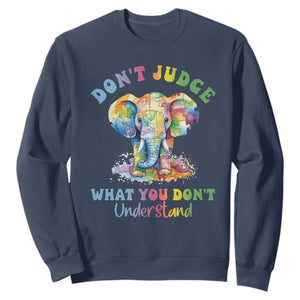 Autism Awareness Acceptance Elephant Sweatshirt It's OK To Be Different TS01 Navy Printyourwear