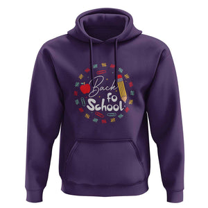 Teacher & Kids Back to School Tee Hoodie First Day of School Pencil Theme TS01 Purple Print Your Wear