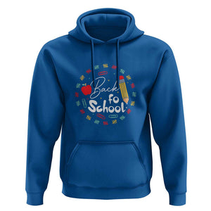 Teacher & Kids Back to School Tee Hoodie First Day of School Pencil Theme TS01 Royal Blue Print Your Wear
