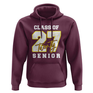 Class of 2027 Senior Hoodie 12th Grade Back to School High School TS01 Maroon Print Your Wear