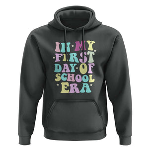 In My First Day of School Era Hoodie Back to School Retro Style TS01 Dark Heather Print Your Wear