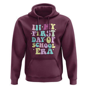 In My First Day of School Era Hoodie Back to School Retro Style TS01 Maroon Print Your Wear