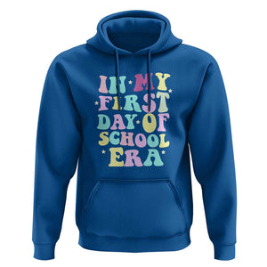 In My First Day of School Era Hoodie Back to School Retro Style TS01 Royal Blue Print Your Wear