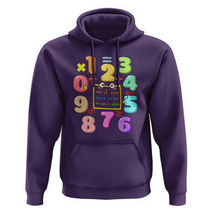 Math Day Cute Calculator & Numbers Back to School Design Hoodie Cute Calculator & Numbers Back to School Design TS01 Purple Print Your Wear