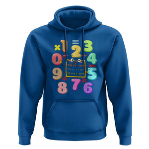 Math Day Cute Calculator & Numbers Back to School Design Hoodie Cute Calculator & Numbers Back to School Design TS01 Royal Blue Print Your Wear