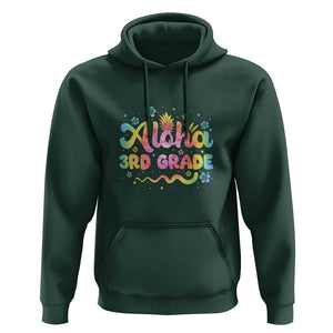 Aloha 3rd Grade Hoodie First Day Back to School for Teachers TS01 Dark Forest Green Print Your Wear