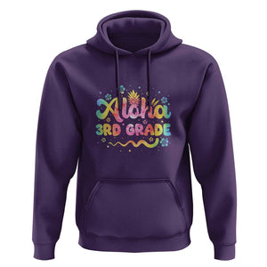 Aloha 3rd Grade Hoodie First Day Back to School for Teachers TS01 Purple Print Your Wear