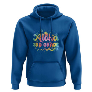 Aloha 3rd Grade Hoodie First Day Back to School for Teachers TS01 Royal Blue Print Your Wear