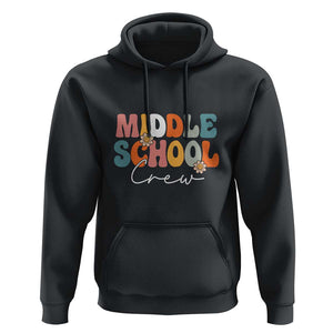 Retro Groovy Vintage Middle School Squad First Day of School Hoodie TS01 Black Print Your Wear