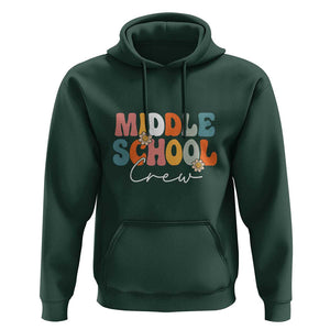 Retro Groovy Vintage Middle School Squad First Day of School Hoodie TS01 Dark Forest Green Print Your Wear