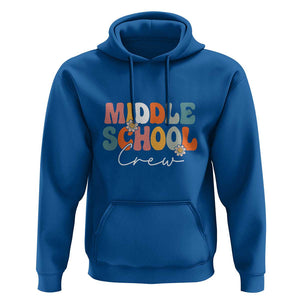 Retro Groovy Vintage Middle School Squad First Day of School Hoodie TS01 Royal Blue Print Your Wear
