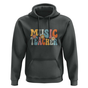 Adorable Music Teacher Hoodie Perfect Back to School Gift for Women TS01 Dark Heather Print Your Wear